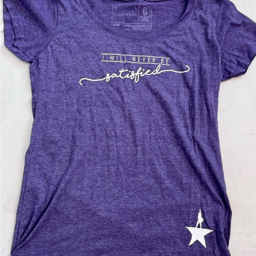 Hamilton Purple T-Shirt with White Text